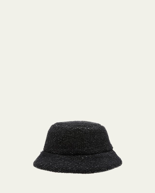 Woven Cashmere-Blend Bucket Hat